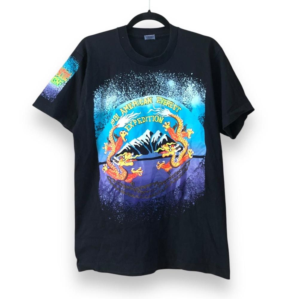 Vintage 1991 American Everest Expedition Graphic T-Shirt Size Large